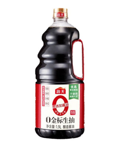 Sos de soia light 1.9L  (Zero aditiv) 海天金标生抽