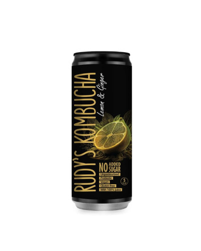 Rudy's Kombucha lamaie & ghimbir 330ml