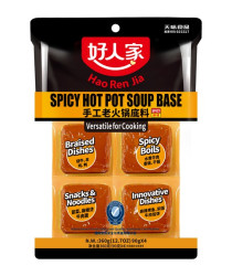 Pasta picanta condimentata pentru Hotpot 4x90g(HRJ)好人家手工老火锅