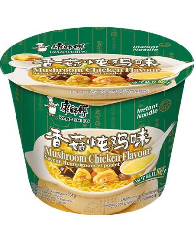 Supa cu aroma de pui cu ciuperci  in vas 110g 康师傅香菇炖鸡味